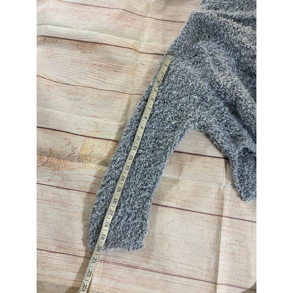 Free People Women's Heather Grey Mock Neck Knit Sweater - Small - Picture 10 of 14